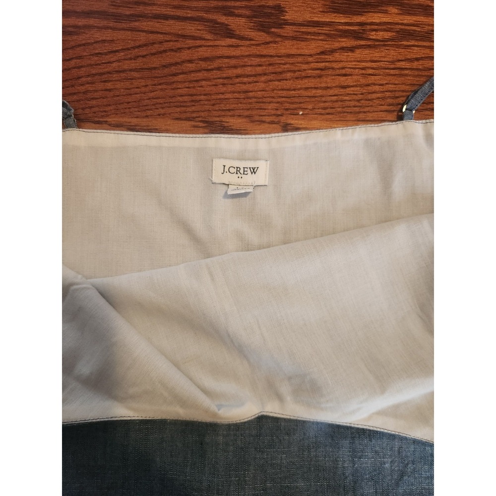 J Crew Tank Top Womens Size 10 Blue Chambray V Neck‎ Cami Adjustable Straps - Picture 5 of 8